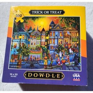 Dowdle Jigsaw Puzzle Halloween Trick Or Treat 500 Piece Complete San Francisco